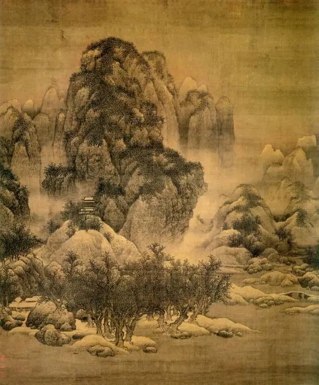 雪景寒林图-天津博物馆